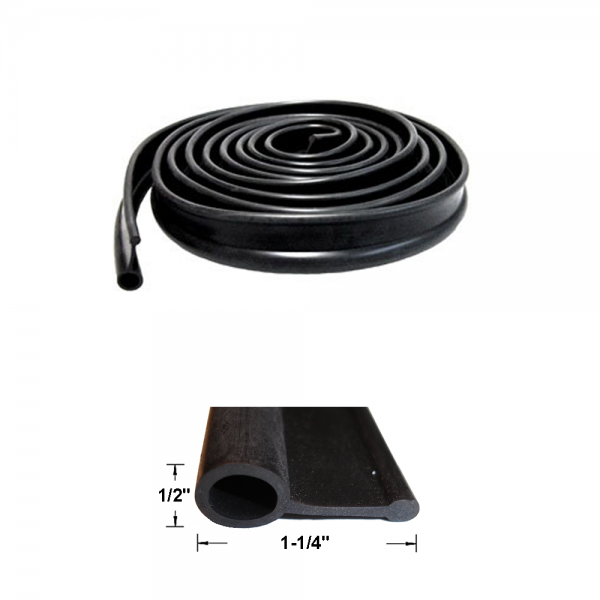Rubber The Right Way - Multi-Purpose Bulb Seal - 1-1/4" Wide 1/2" Bulb