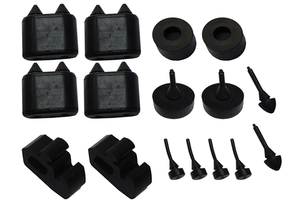 Rubber The Right Way - Rubber Bumper Kit - 16 piece - Includes: Door, Hood, Trunk, Glove Box & Ash Tray / Console