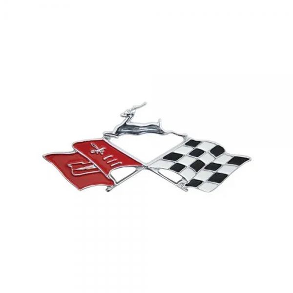 Rubber The Right Way - Rear Quarter Cross Flags Emblem