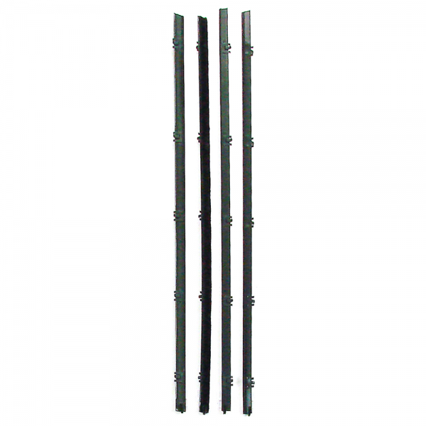 Rubber The Right Way - Beltline Weatherstrip - Front Door - Black Bead - 4 Piece Kit