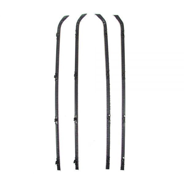 Rubber The Right Way - Beltline Weatherstrip - 4 Piece Kit - Chrome Bead