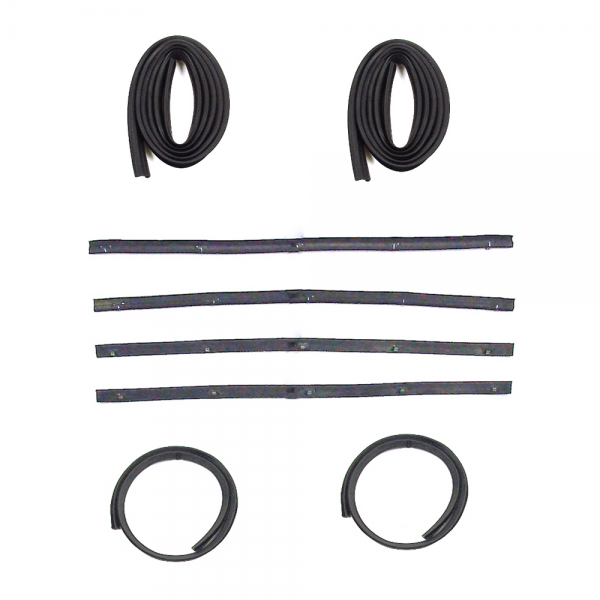 Rubber The Right Way - Deluxe Window Run Channel & Beltline Weatherstrip Kit - 8 Piece