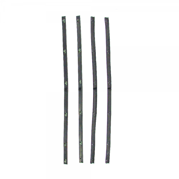 Rubber The Right Way - Beltline Weatherstrip - Also Called Window Sweeps, Felts Or Fuzzies - 4 Pc. Kit for Inner & Outer