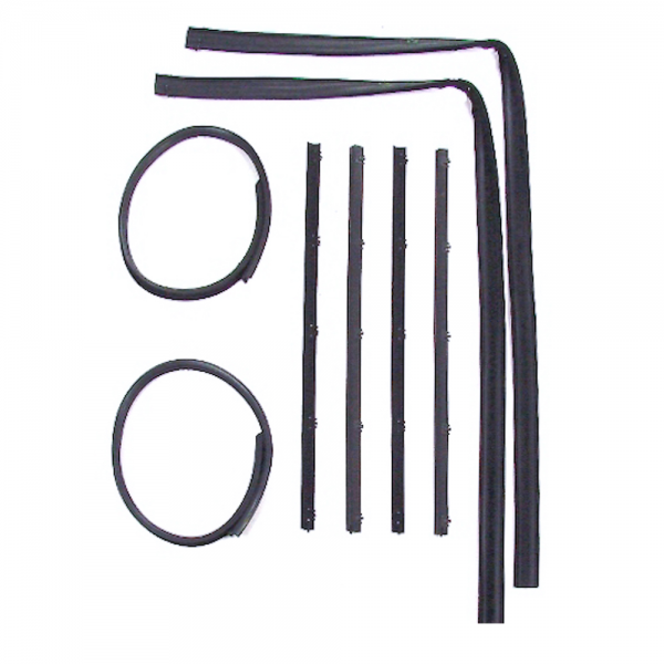 Rubber The Right Way - Deluxe Beltline / Windowfelt  & Window Run Channel Kit - 8 pc.