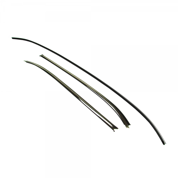 Rubber The Right Way - Windshield Molding / Trim Kit - Chrome 3 piece