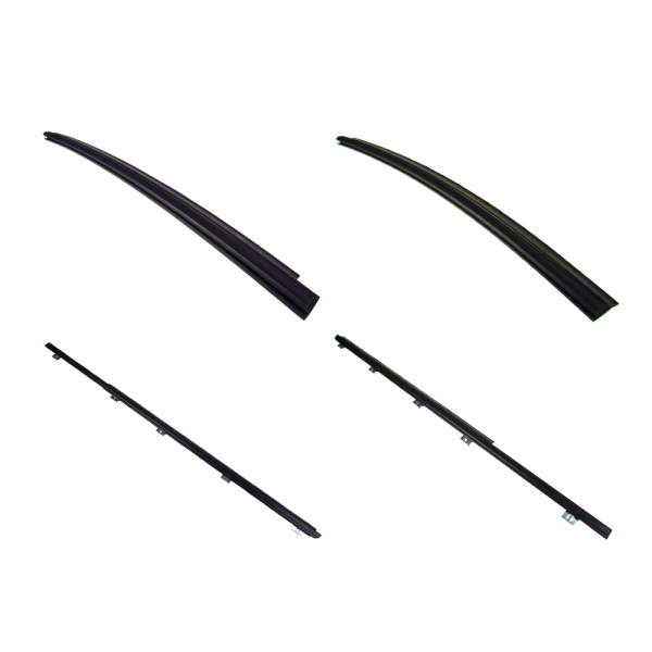 Rubber The Right Way - Beltline Weatherstrip - Front Door - Also Called Window Sweeps, Felts Or Fuzzies - 4 Pc.