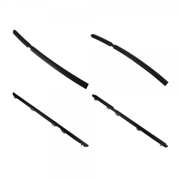 Rubber The Right Way - Beltline Weatherstrip - Rear Door - Also Called Window Sweeps, Felts Or Fuzzies - 4 Pc.
