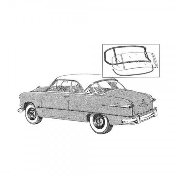 Rubber The Right Way - Back Window Seal - Groove for Chrome