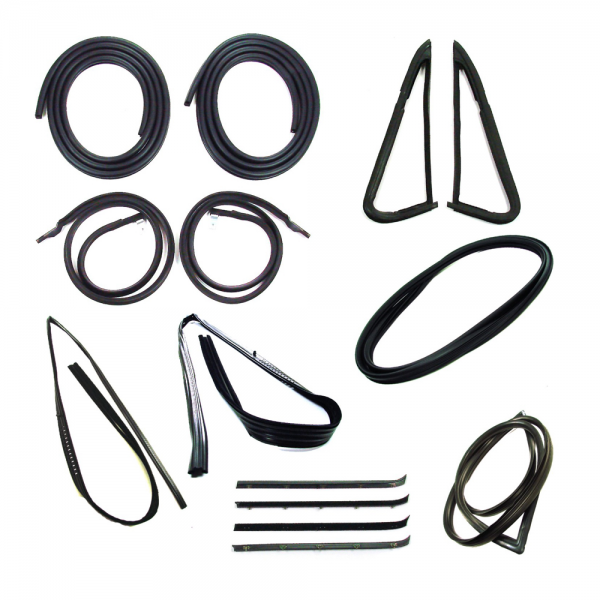 Rubber The Right Way - Master Weatherstrip Kit - With Black Windshield lock strip