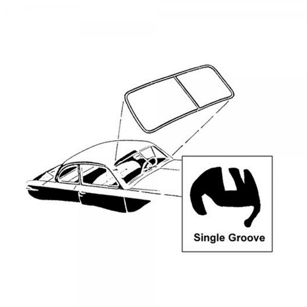Rubber The Right Way - Windshield Seal - SINGLE Groove for Trim