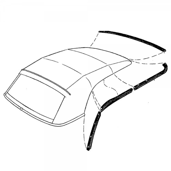 Rubber The Right Way - Convertible Top Seal Kit - 7 Piece