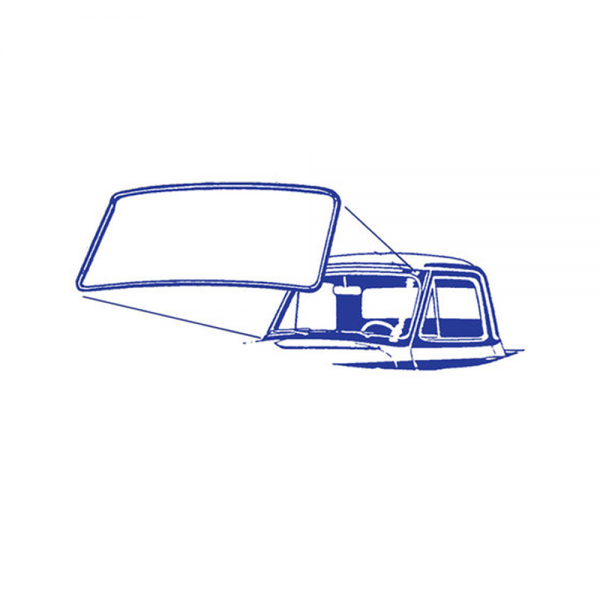 Rubber The Right Way - Windshield Seal - WITH Groove for Chrome