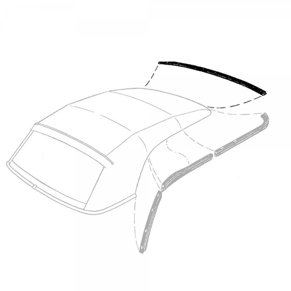 Rubber The Right Way - Convertible Top Header Bow Seal