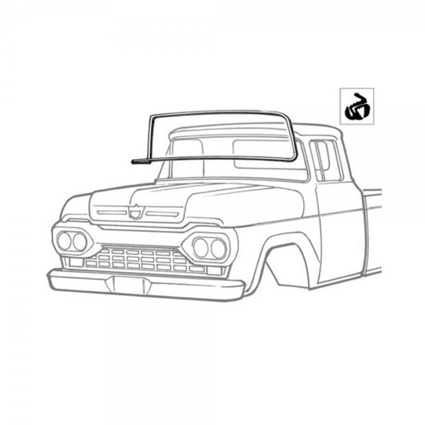 Rubber The Right Way - Windshield Seal - WITH Groove for Chrome