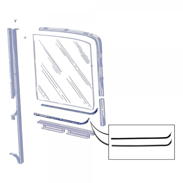 Rubber The Right Way - Beltline Anti-Rattler Weatherstrip - Pair