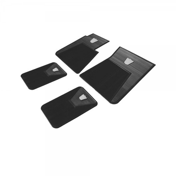 Rubber The Right Way - Floor Mat Kit - 4 Piece Front & Rear - BLACK