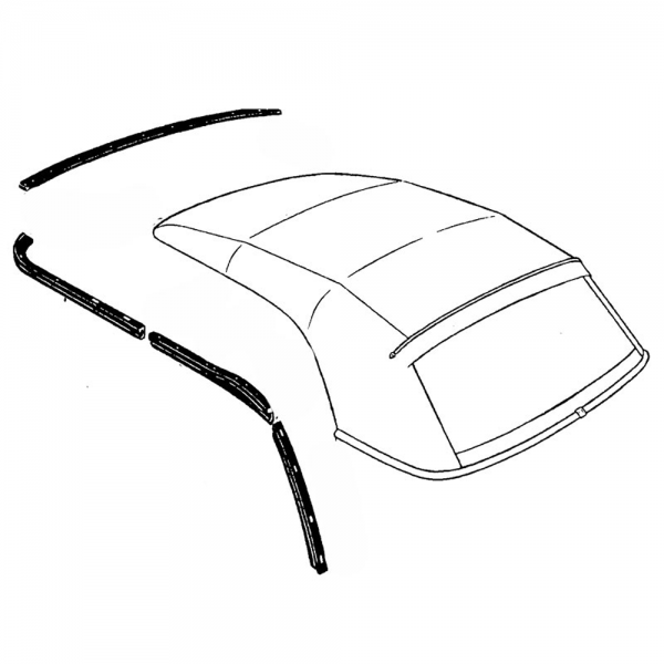Rubber The Right Way - Convertible Top Weatherstrip Kit - 9 Piece