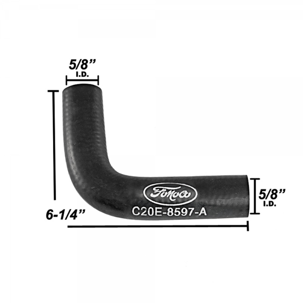 Rubber The Right Way - Water Bypass Hose With Ford Script