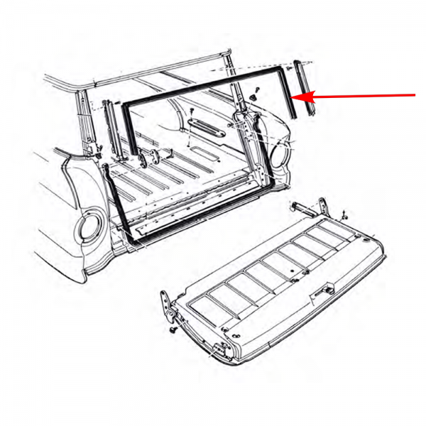 Rubber The Right Way - Tailgate Glass To Roof Seal