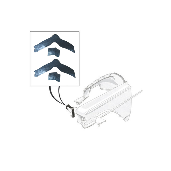 Rubber The Right Way - Front Fender Splash Shield Kit