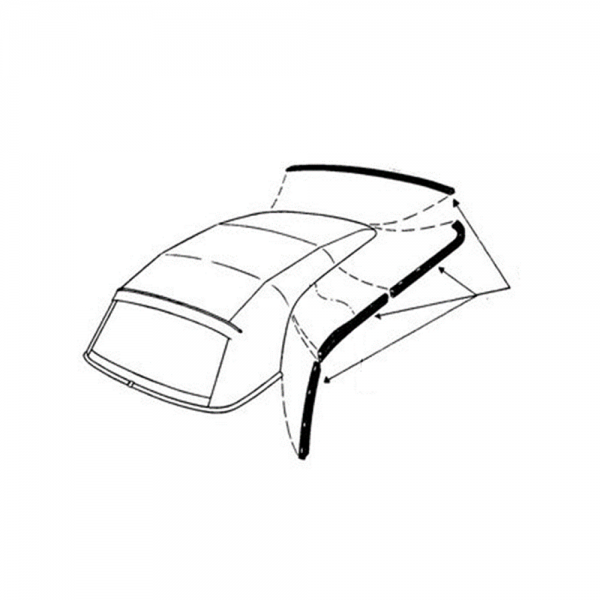 Rubber The Right Way - Convertible Top Seal Kit - 7 Piece