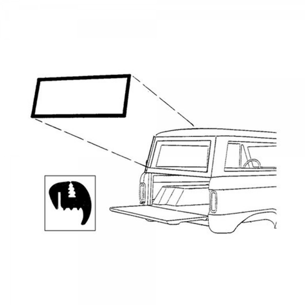Rubber The Right Way - Back Window Seal - In Lift Gate - No Chrome