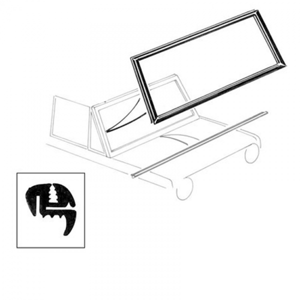 Rubber The Right Way - Windshield Seal - With Groove for Chrome Trim