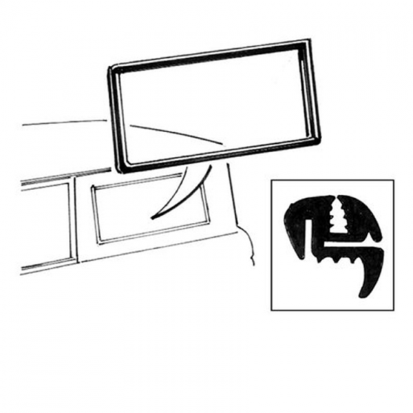 Rubber The Right Way - Shell Side / Quarter Glass Seal / WITH Trim - RH
