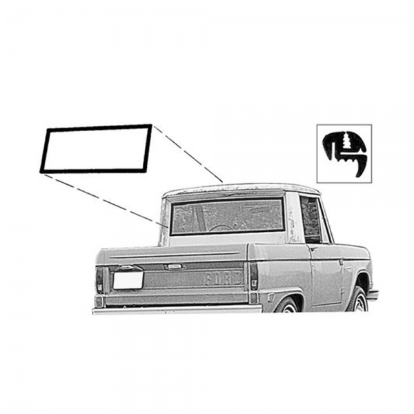 Rubber The Right Way - Back Window Seal - On Cab - With Chrome