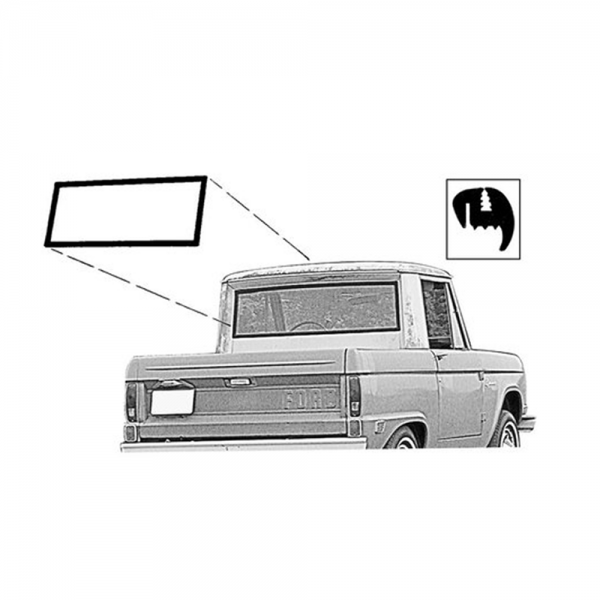 Rubber The Right Way - Back Window Seal - On Cab - No Chrome