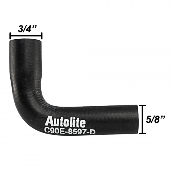 Rubber The Right Way - Water Bypass Hose With Ford Script