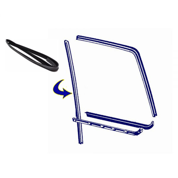 Rubber The Right Way - Glass Run Channel - on Division Bar - LH or RH