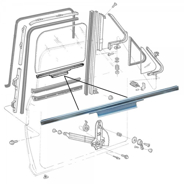 Rubber The Right Way - Door Glass Lift Channel - LH