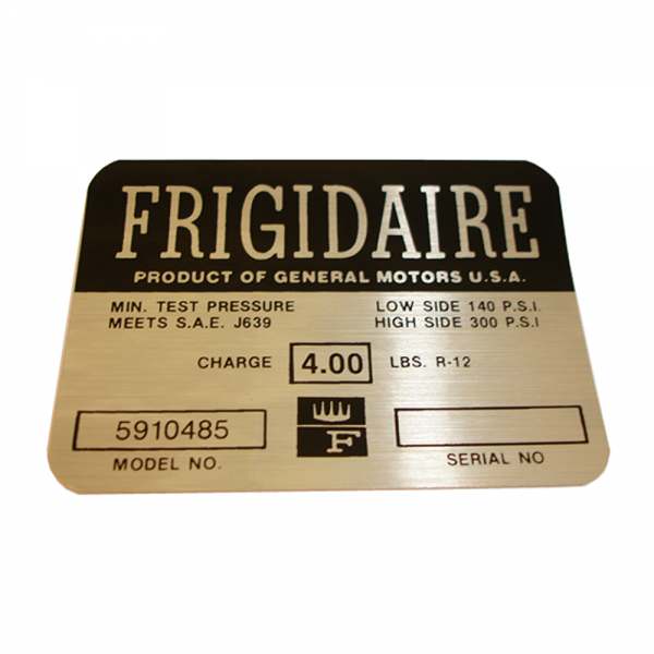 Rubber The Right Way - Air Conditioner Compressor Warning Decal - Frigidaire