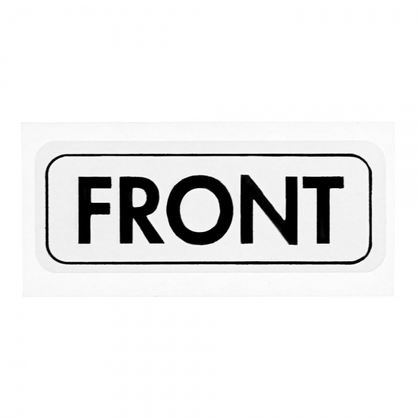 Rubber The Right Way - Air Cleaner "Front" Decal