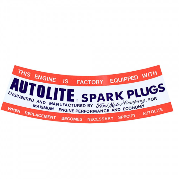 Rubber The Right Way - "Autolite Spark Plugs" Air Cleaner Decal