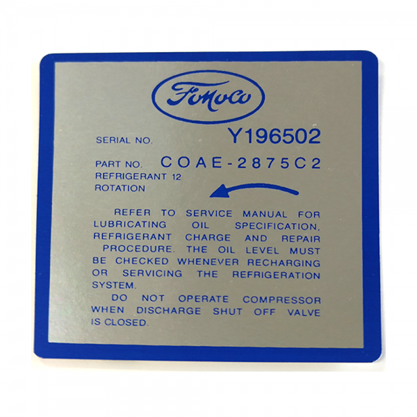 Rubber The Right Way - AC Compressor Decal