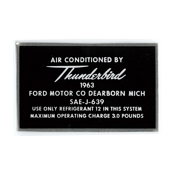Rubber The Right Way - AC Tag - "Air Conditioned by Thunderbird"