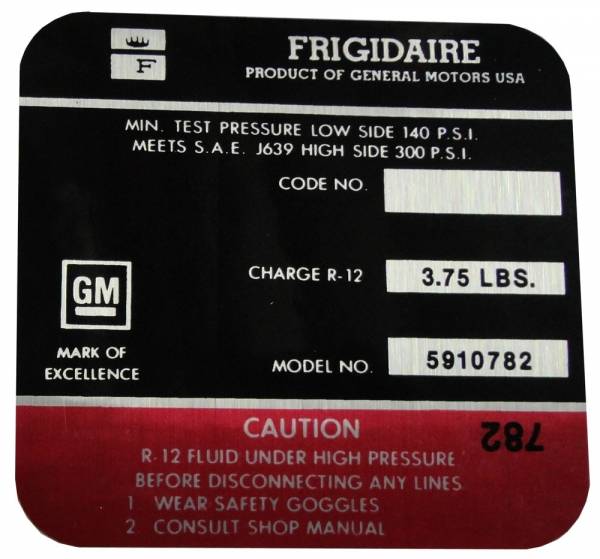 Rubber The Right Way - Frigidaire AC Compressor Decal