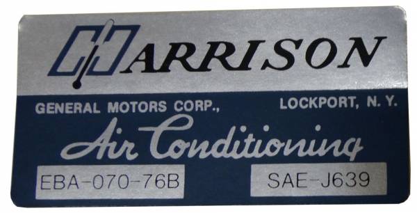 Rubber The Right Way - "Harrison" AC Evaporator Box Decal