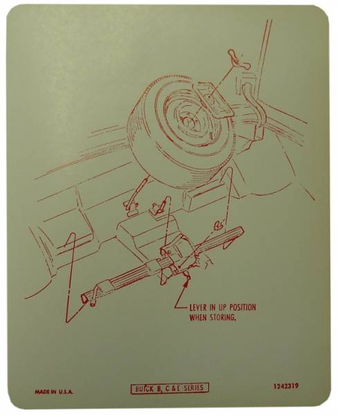 Rubber The Right Way - Tire Stowage Decal - Regular Wheel