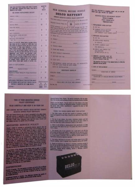 Rubber The Right Way - Delco Battery Owners Certificate