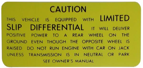 Rubber The Right Way - GM Canada Limited Slip Decal - In Trunk