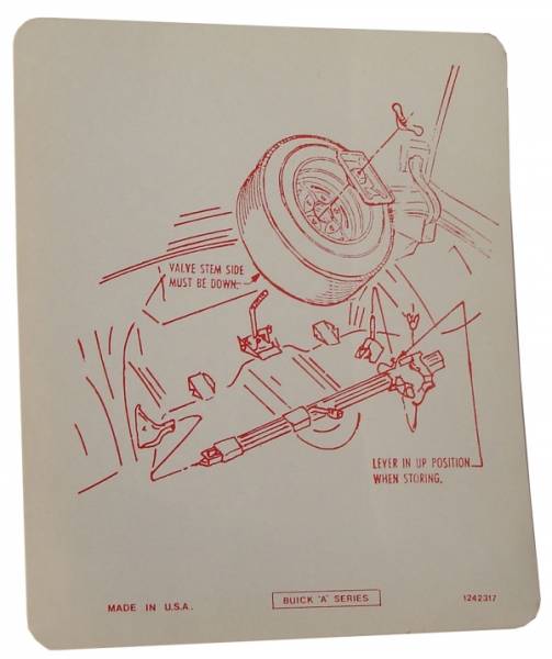 Rubber The Right Way - Tire Stowage Decal - Regular Wheel