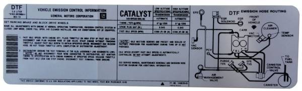 Rubber The Right Way - Automatic Transmission Emission Decal - 3.8 L