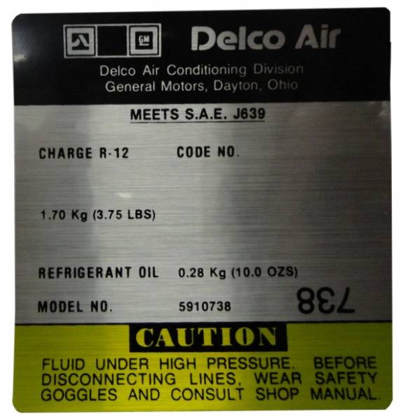 Rubber The Right Way - Delco AC Compressor Decal