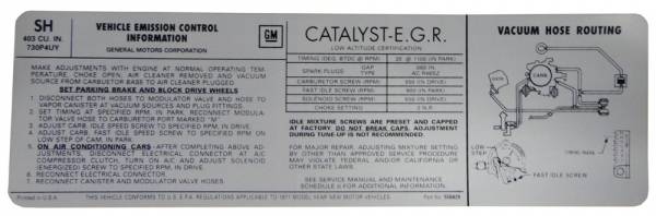 Rubber The Right Way - Automatic Transmission Emission Decal - 403-4V