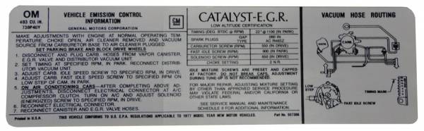 Rubber The Right Way - Automatic Transmission Emission Decal - 403-4V