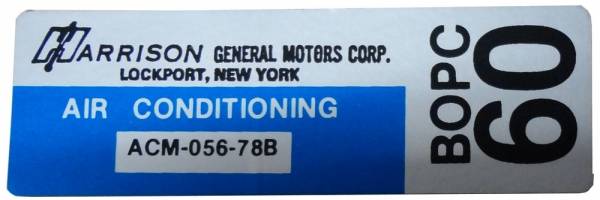 Rubber The Right Way - "Harrison" AC Evaporator Box Decal