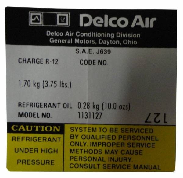 Rubber The Right Way - Delco AC Compressor Decal
